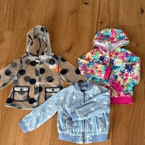 Kids Jacket- Polka Dot, Floral, and Star Designs